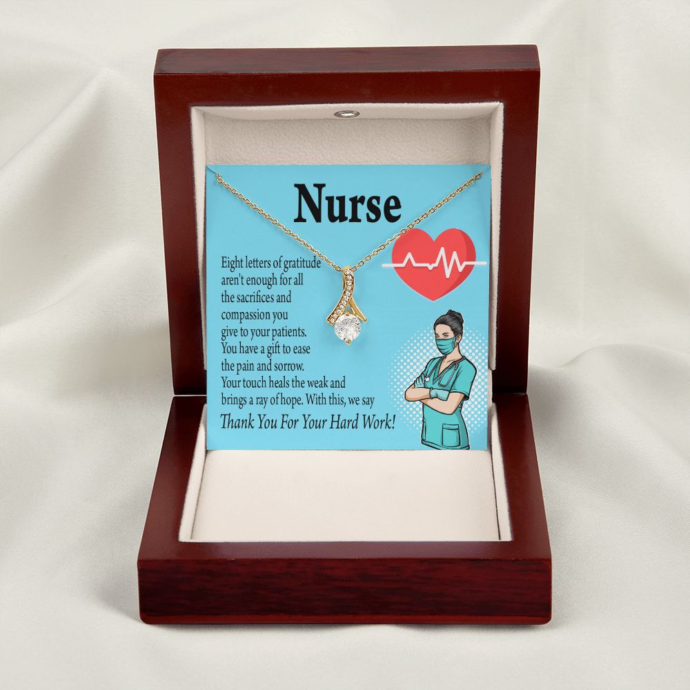 RN Nurse Gift Alluring Ribbon Necklace-Express Your Love Gifts