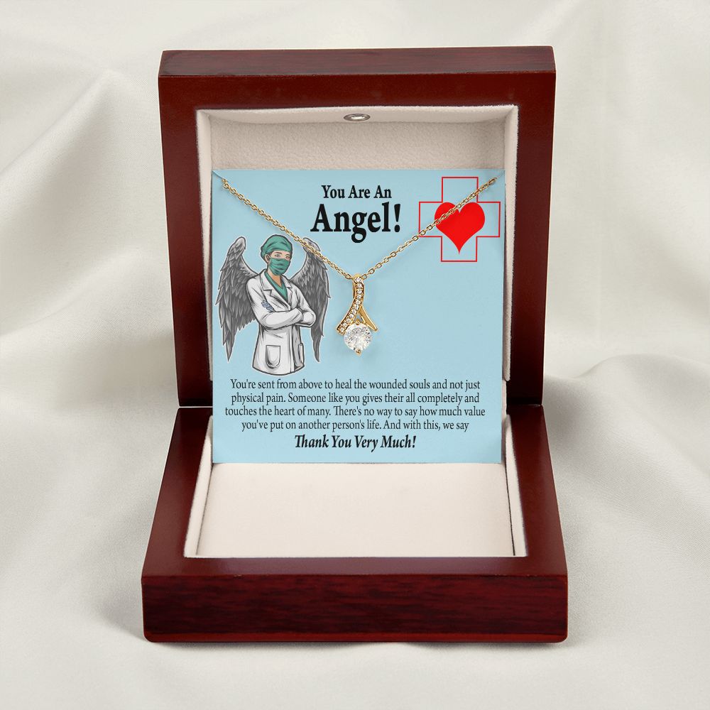You Are an Angel Nurse Alluring Ribbon Necklace-Express Your Love Gifts