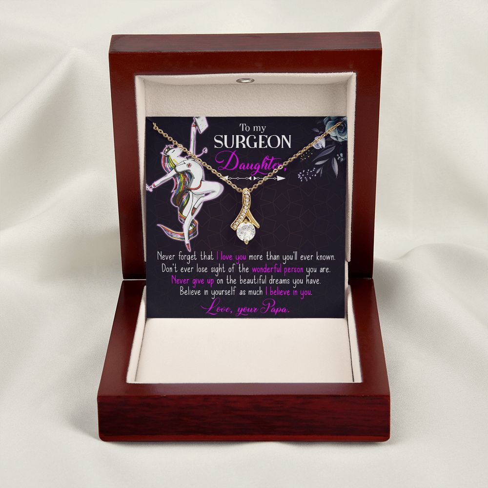 To my Surgeon Daughter Alluring Ribbon Necklace-Express Your Love Gifts
