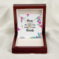 Mom We Love You With All Our Hearts Alluring Ribbon Necklace-Express Your Love Gifts