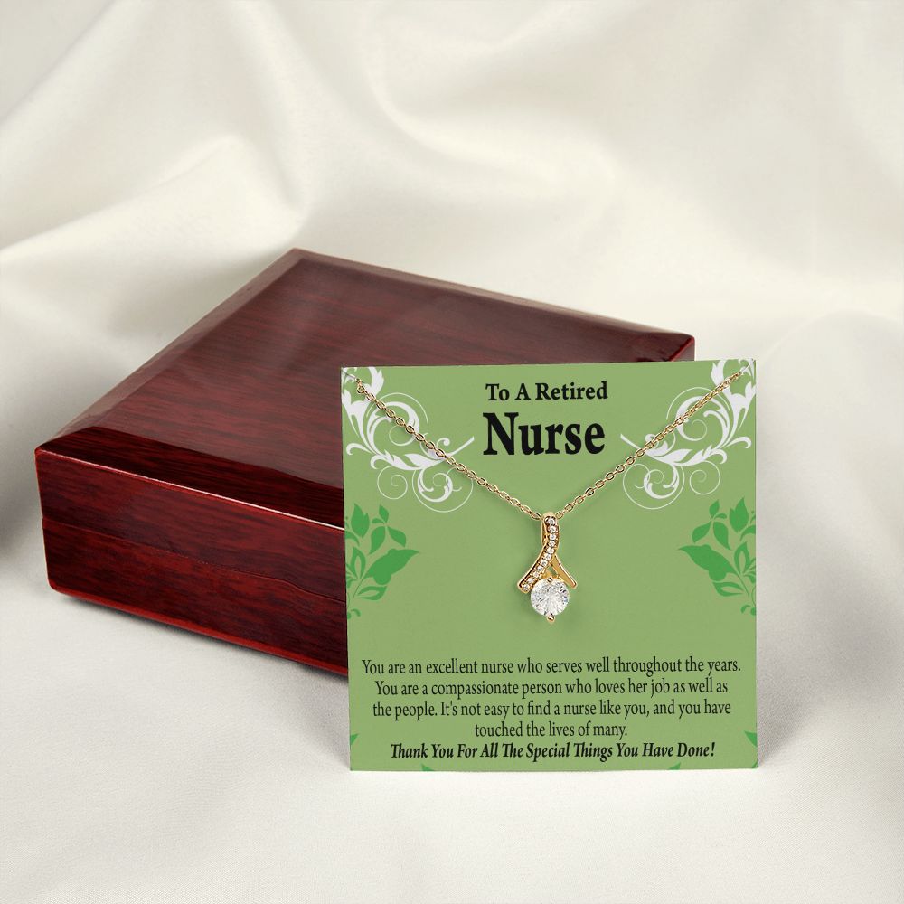 Retired Nurse Thank You Alluring Ribbon Necklace-Express Your Love Gifts