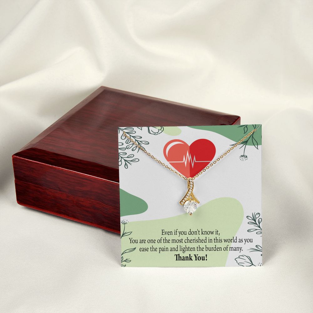 Thank You Necklace Medical Alluring Ribbon Necklace-Express Your Love Gifts