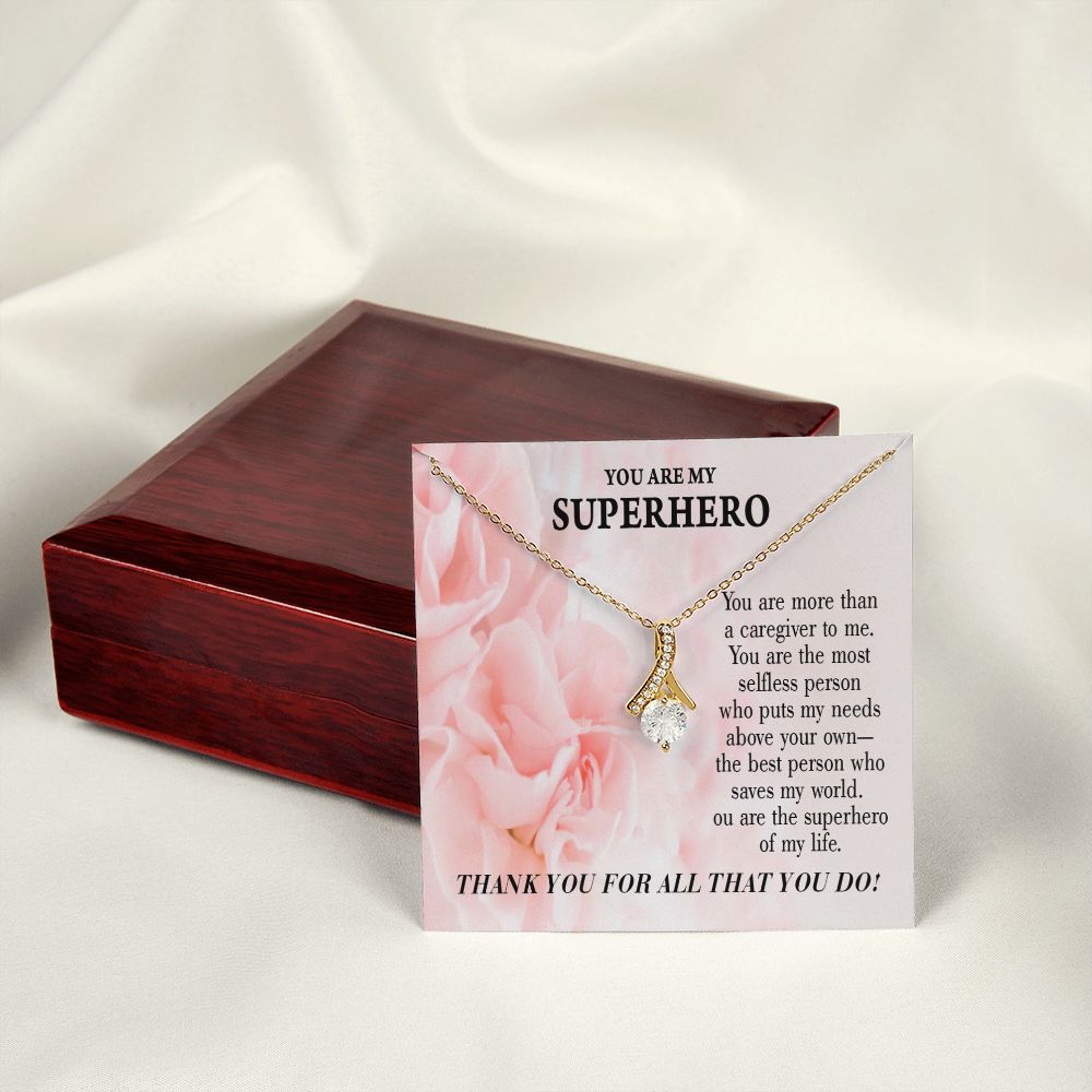 Touching Gift For Caregivers Alluring Ribbon Necklace-Express Your Love Gifts