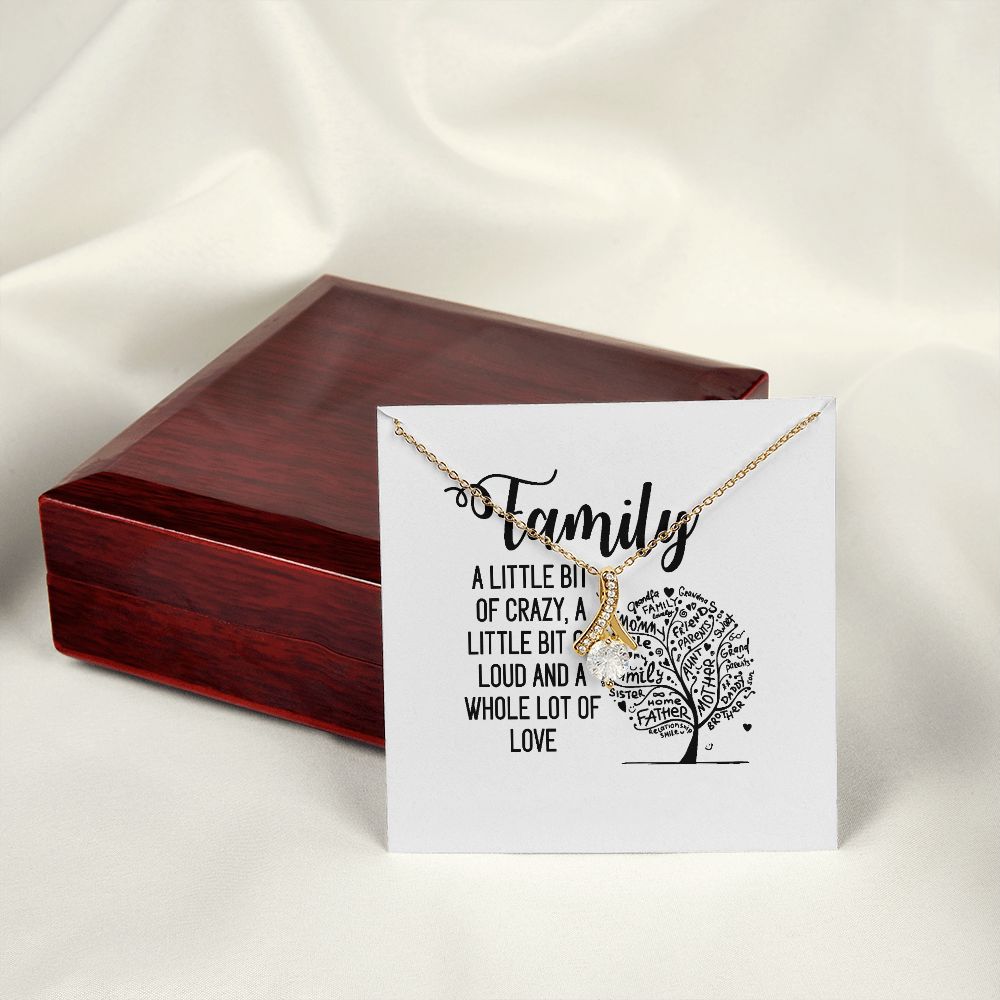 Family Alluring Ribbon Necklace-Express Your Love Gifts