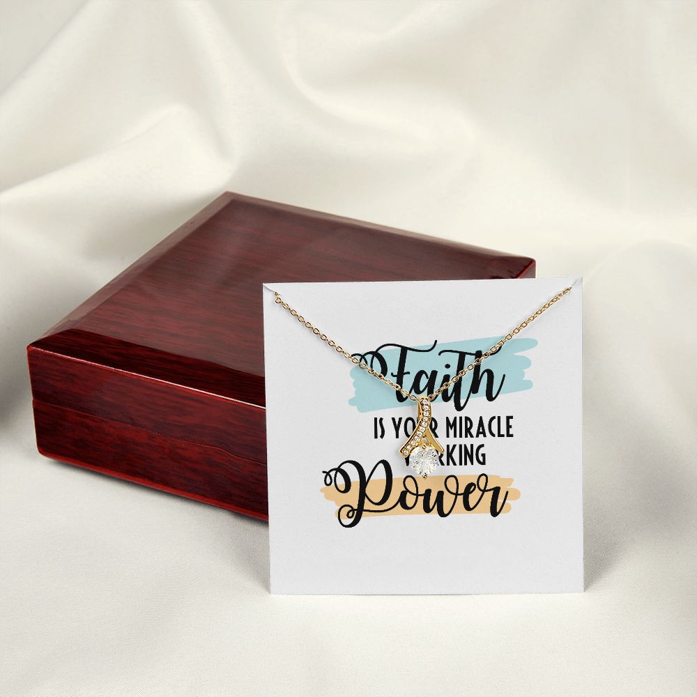 Faith Alluring Ribbon Necklace-Express Your Love Gifts