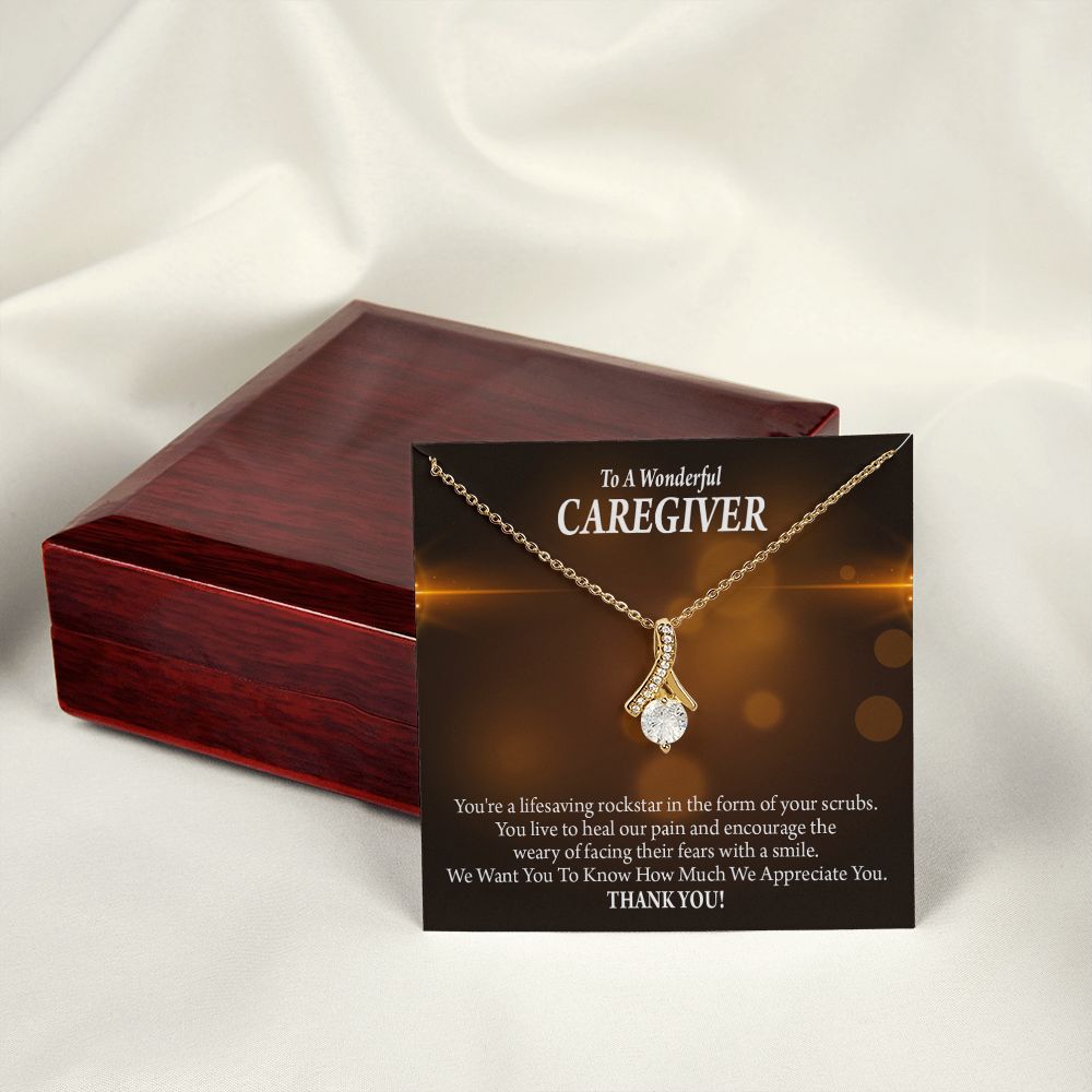 Rockstar Caregiver Alluring Ribbon Necklace-Express Your Love Gifts