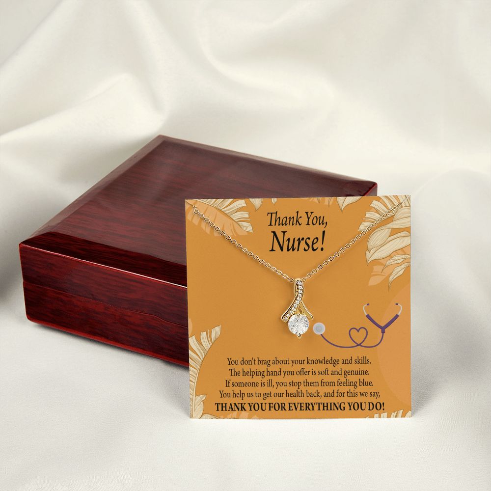 Thank You Nurse Gift Alluring Ribbon Necklace-Express Your Love Gifts
