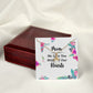 Mom We Love You With All Our Hearts Alluring Ribbon Necklace-Express Your Love Gifts