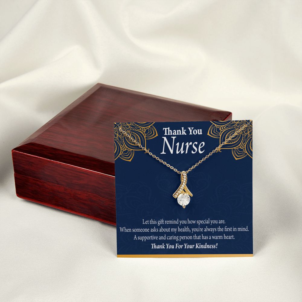 Thank You Nurse Alluring Ribbon Necklace-Express Your Love Gifts