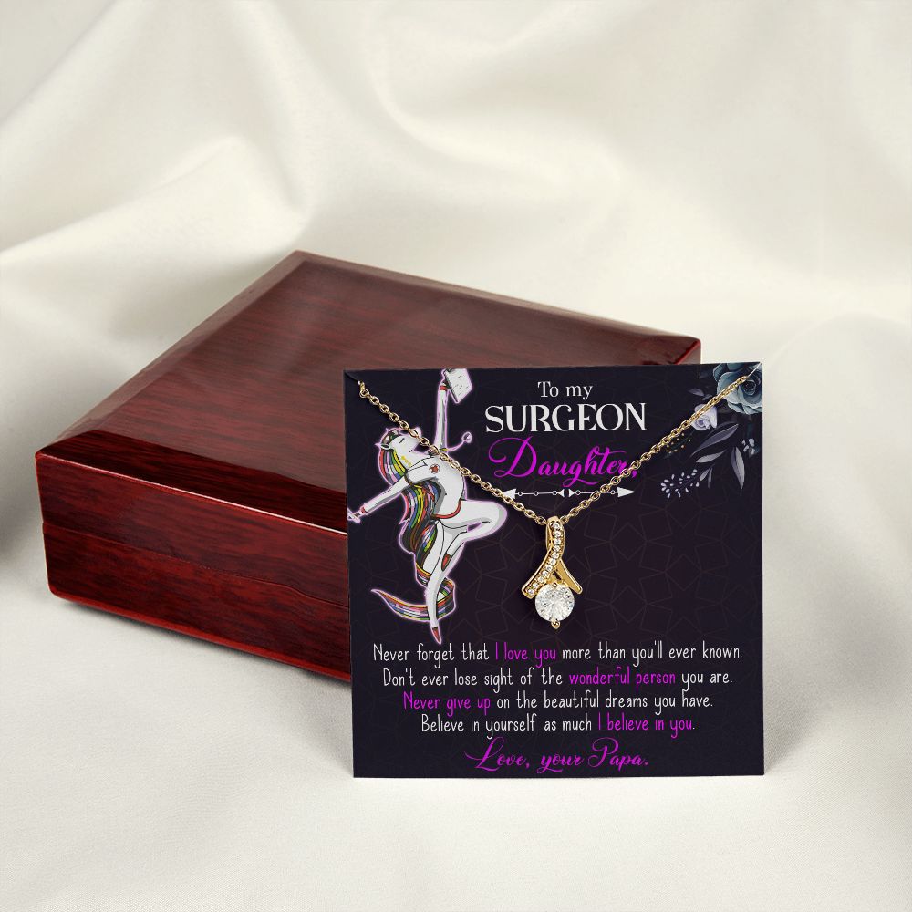 To my Surgeon Daughter Alluring Ribbon Necklace-Express Your Love Gifts