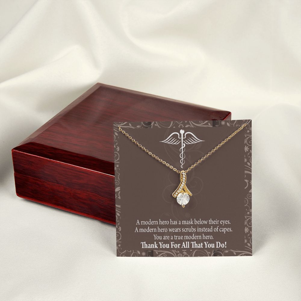 Medical Hero Appreciation Alluring Ribbon Necklace-Express Your Love Gifts