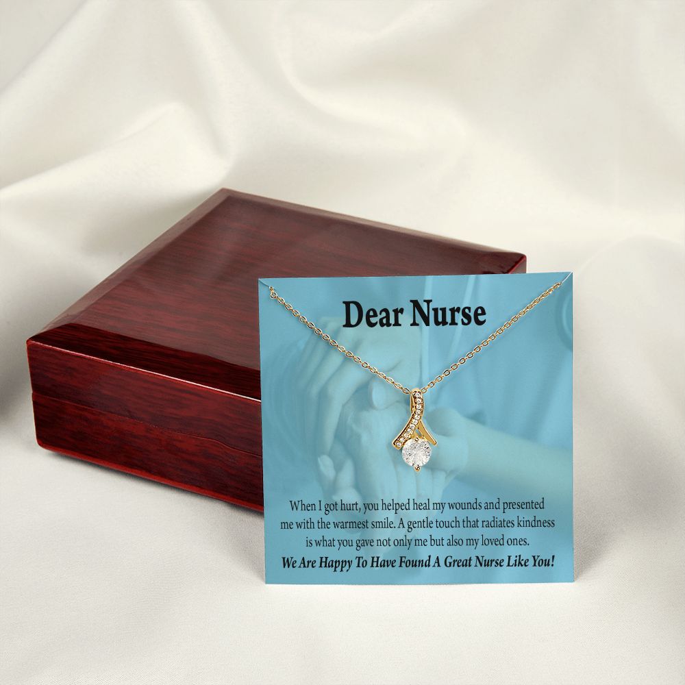 Nurse Thank You Alluring Ribbon Necklace-Express Your Love Gifts