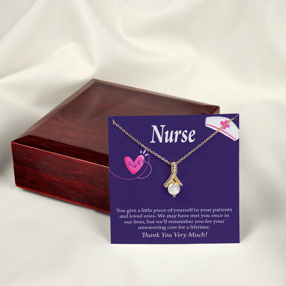 Remarkable Nurse Alluring Ribbon Necklace-Express Your Love Gifts