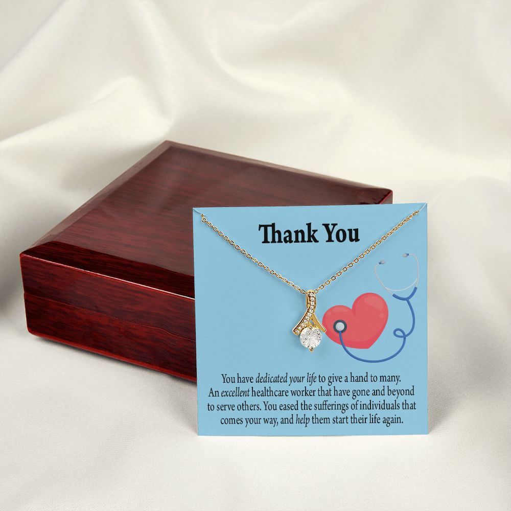 Gift Idea For Hospital Staff Alluring Ribbon Necklace-Express Your Love Gifts