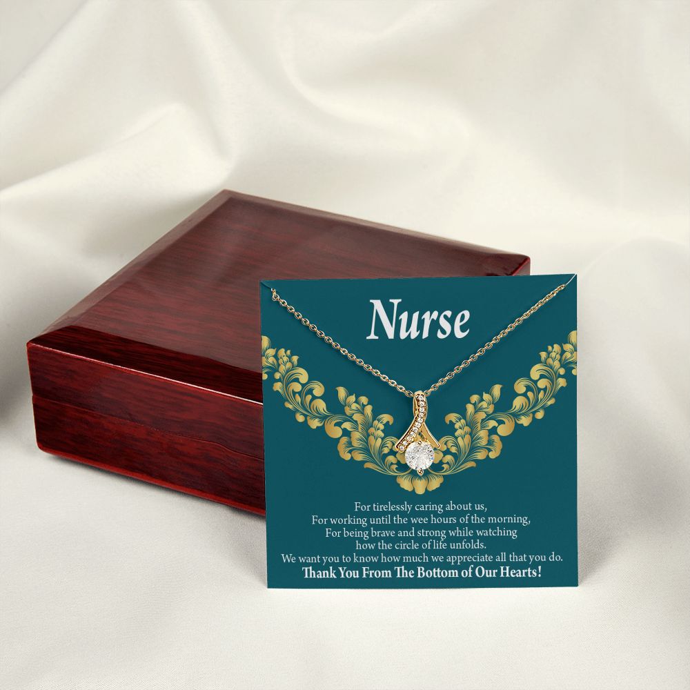 Thank You Medical Hero Alluring Ribbon Necklace-Express Your Love Gifts