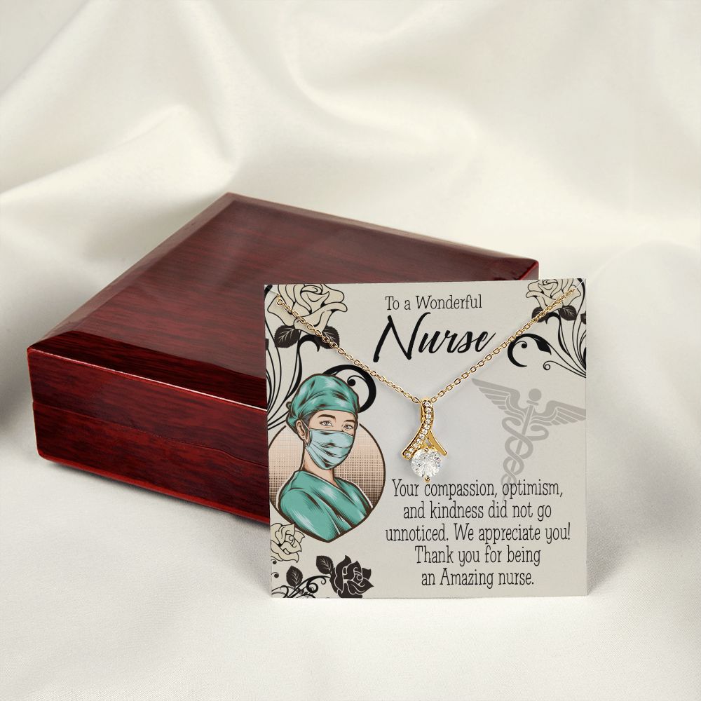 Thank Your Nurse Gift Alluring Ribbon Necklace-Express Your Love Gifts