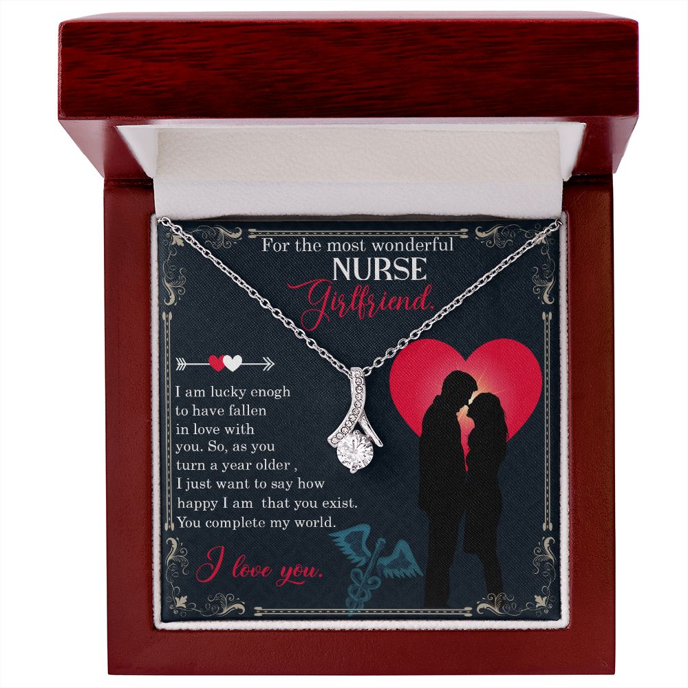 For the most wonderful nurse girlfriend Alluring Ribbon Necklace-Express Your Love Gifts