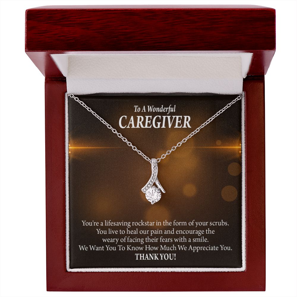 Rockstar Caregiver Alluring Ribbon Necklace-Express Your Love Gifts