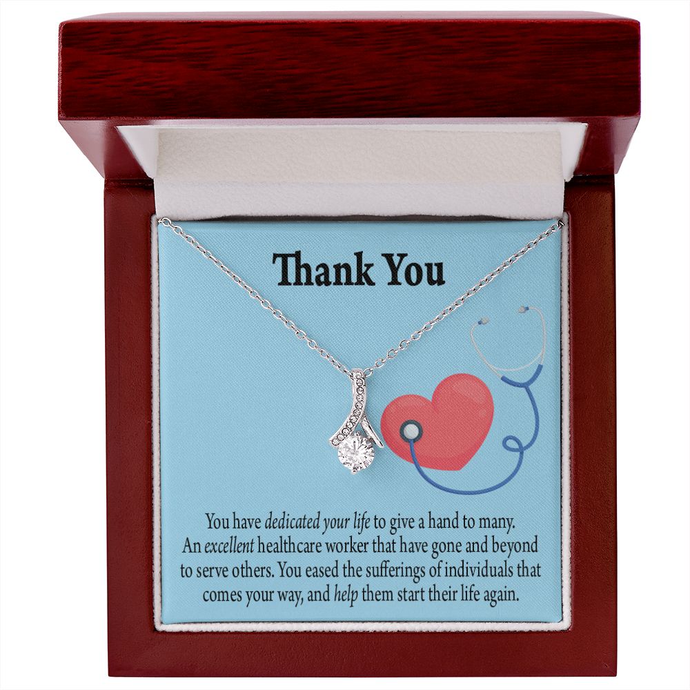 Gift Idea For Hospital Staff Alluring Ribbon Necklace-Express Your Love Gifts