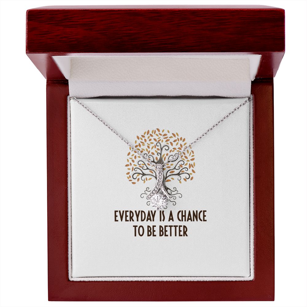Everyday is a Chance Alluring Ribbon Necklace-Express Your Love Gifts