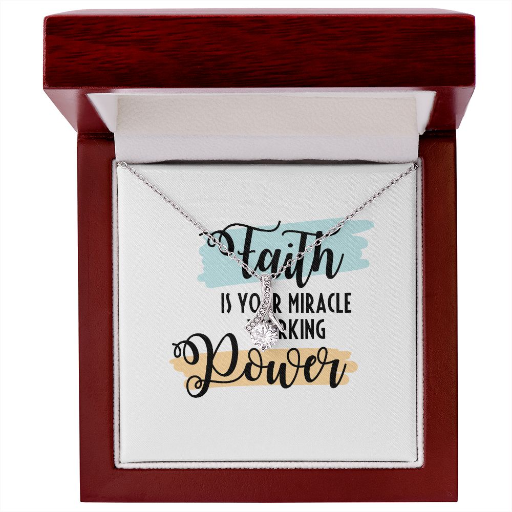 Faith Alluring Ribbon Necklace-Express Your Love Gifts