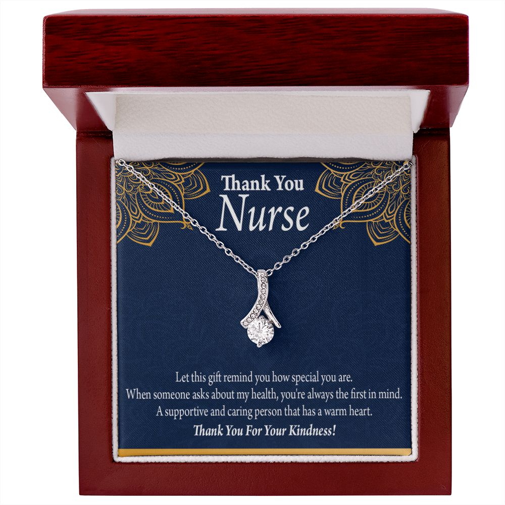 Thank You Nurse Alluring Ribbon Necklace-Express Your Love Gifts