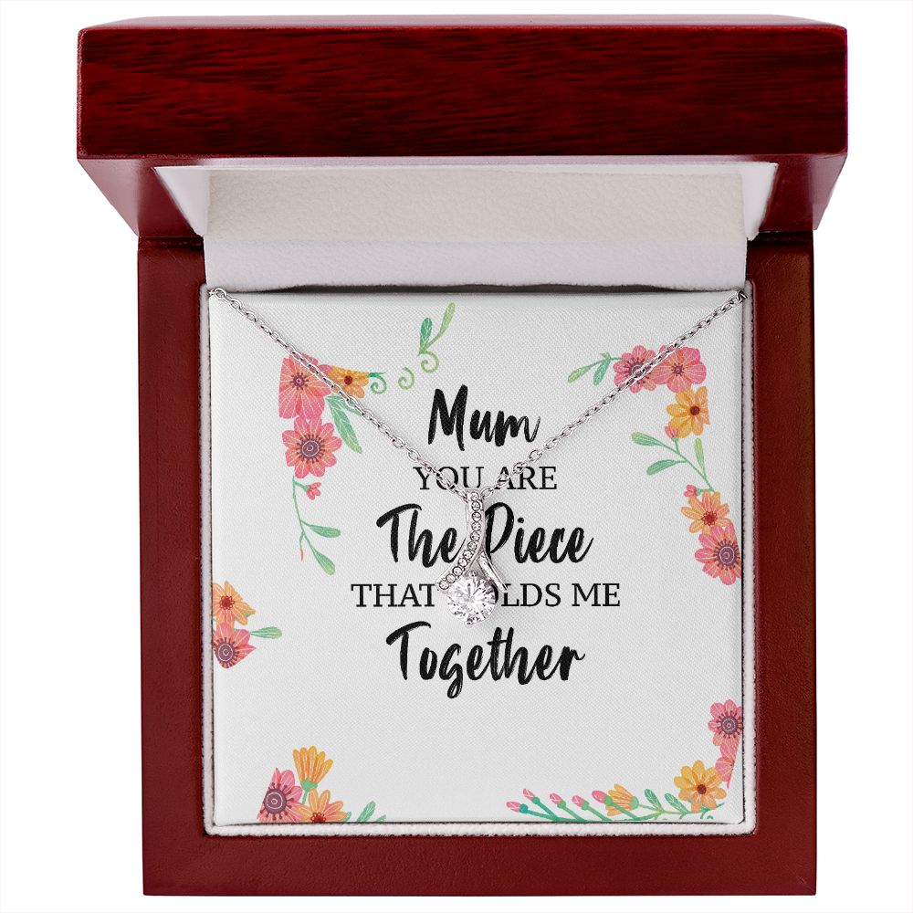 Mum You Are The Piece Alluring Ribbon Necklace-Express Your Love Gifts
