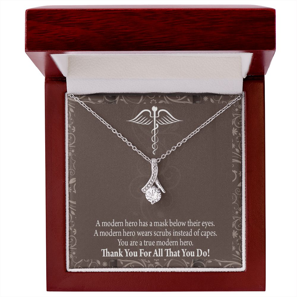 Medical Hero Appreciation Alluring Ribbon Necklace-Express Your Love Gifts