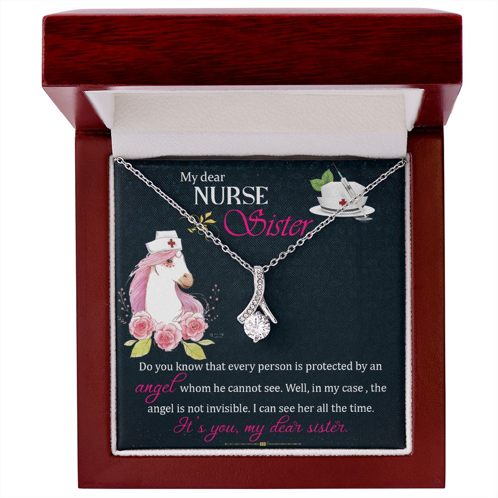 My Dear Nurse Sister Alluring Ribbon Necklace-Express Your Love Gifts