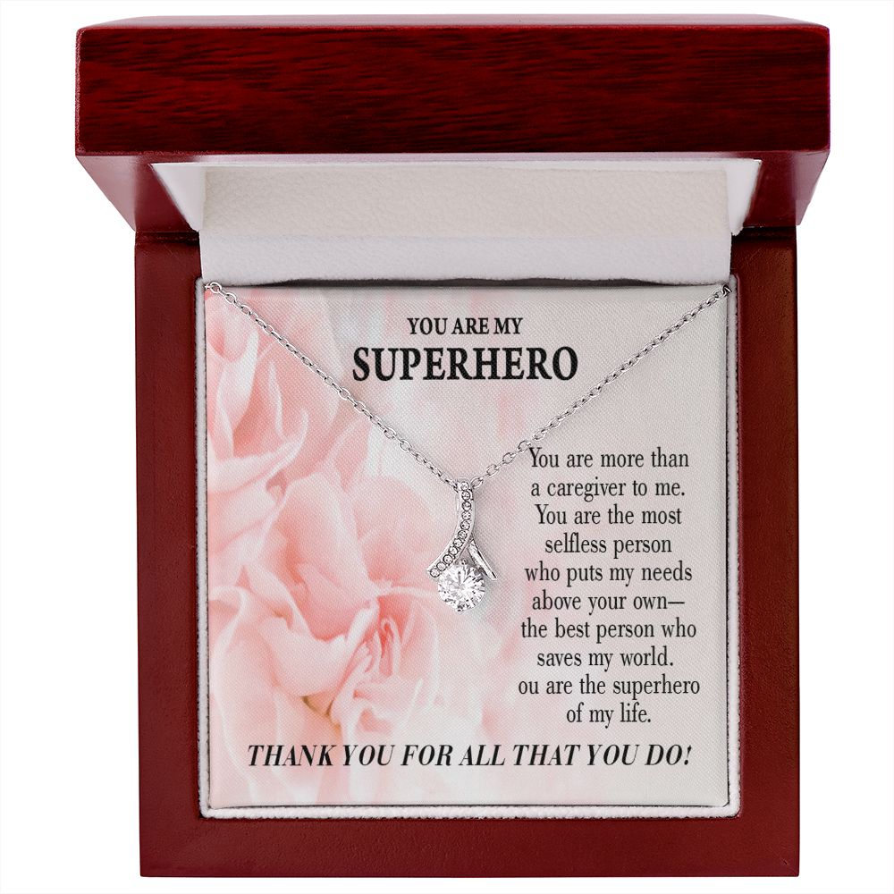 Touching Gift For Caregivers Alluring Ribbon Necklace-Express Your Love Gifts