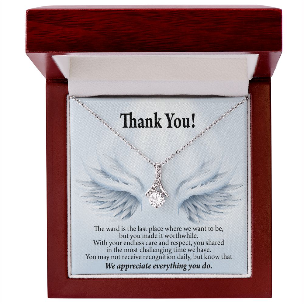 Thank You Present for Healthcare Workers Alluring Ribbon Necklace-Express Your Love Gifts