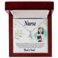 Simple Thank You Nurse Alluring Ribbon Necklace-Express Your Love Gifts