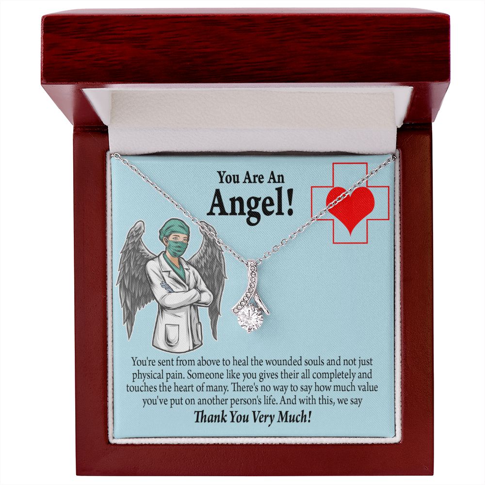 You Are an Angel Nurse Alluring Ribbon Necklace-Express Your Love Gifts