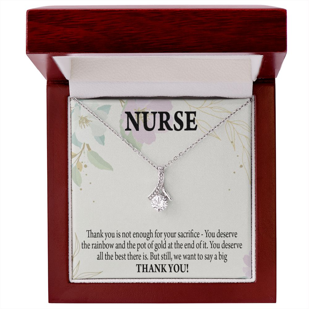 Gift For Healthcare Workers Alluring Ribbon Necklace-Express Your Love Gifts