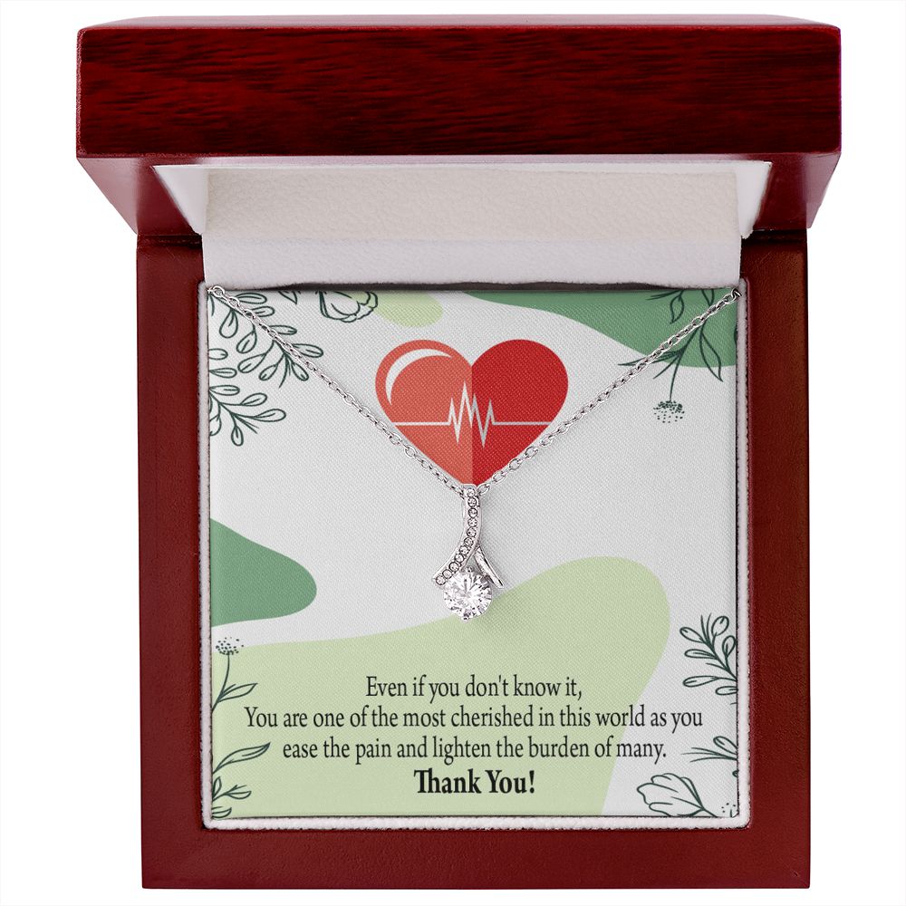 Thank You Necklace Medical Alluring Ribbon Necklace-Express Your Love Gifts
