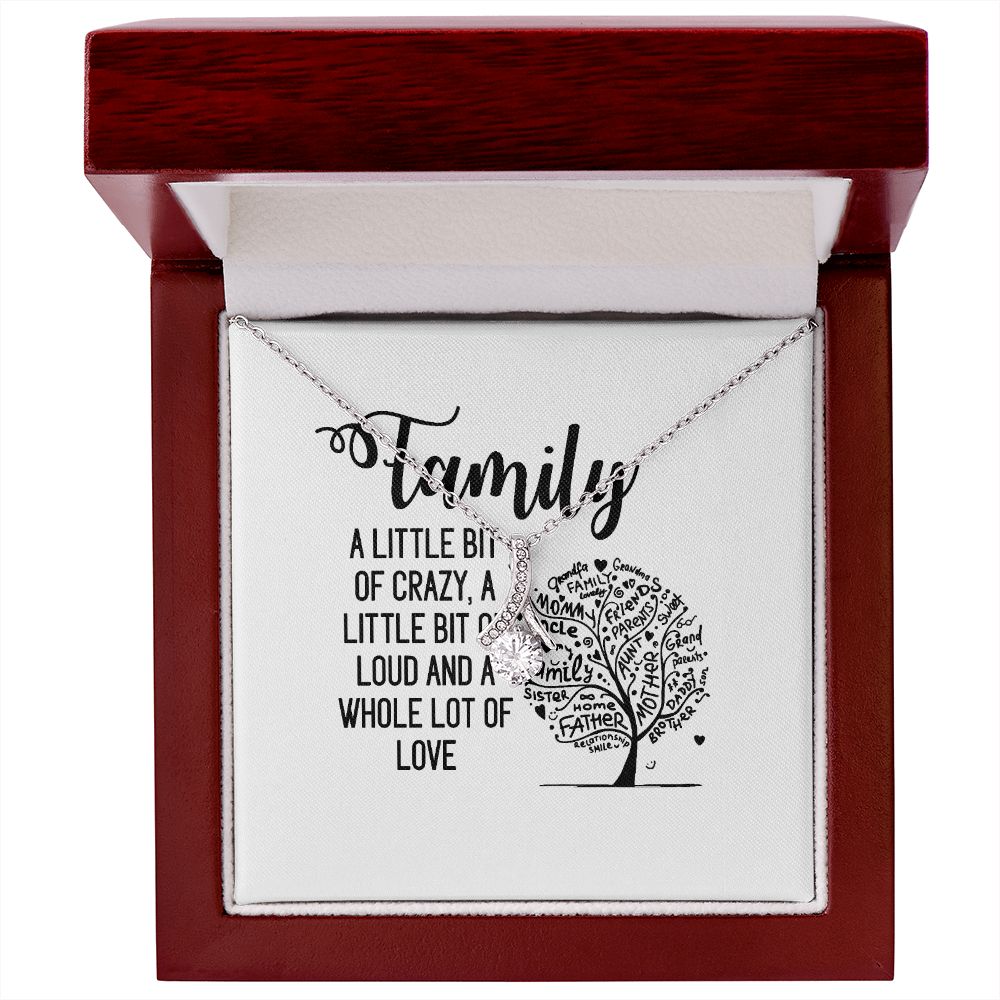 Family Alluring Ribbon Necklace-Express Your Love Gifts