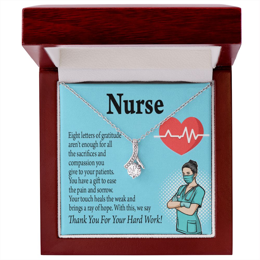 RN Nurse Gift Alluring Ribbon Necklace-Express Your Love Gifts