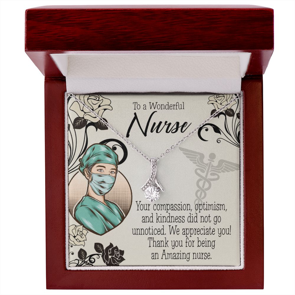 Thank Your Nurse Gift Alluring Ribbon Necklace-Express Your Love Gifts
