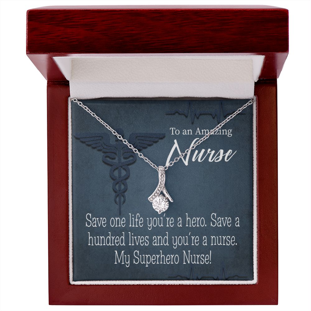 My Superhero Nurse! Alluring Ribbon Necklace-Express Your Love Gifts
