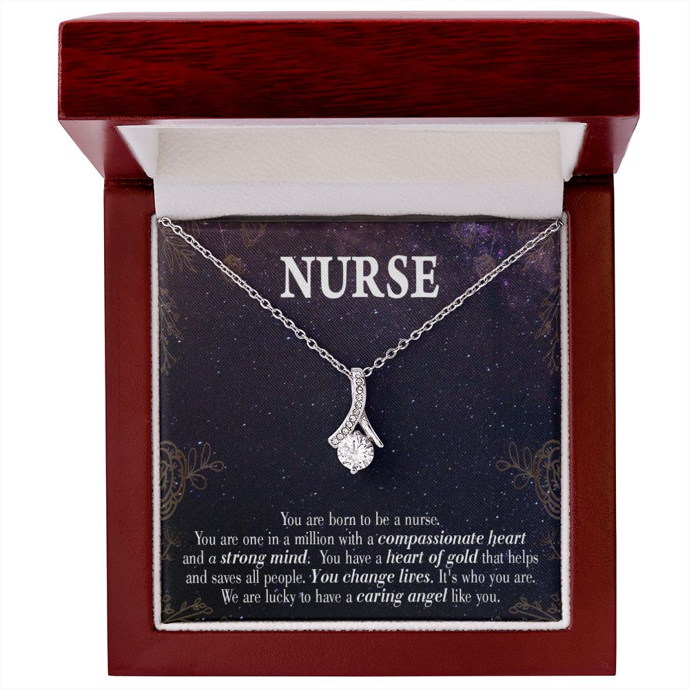 Caring Angel Nurse Alluring Ribbon Necklace-Express Your Love Gifts