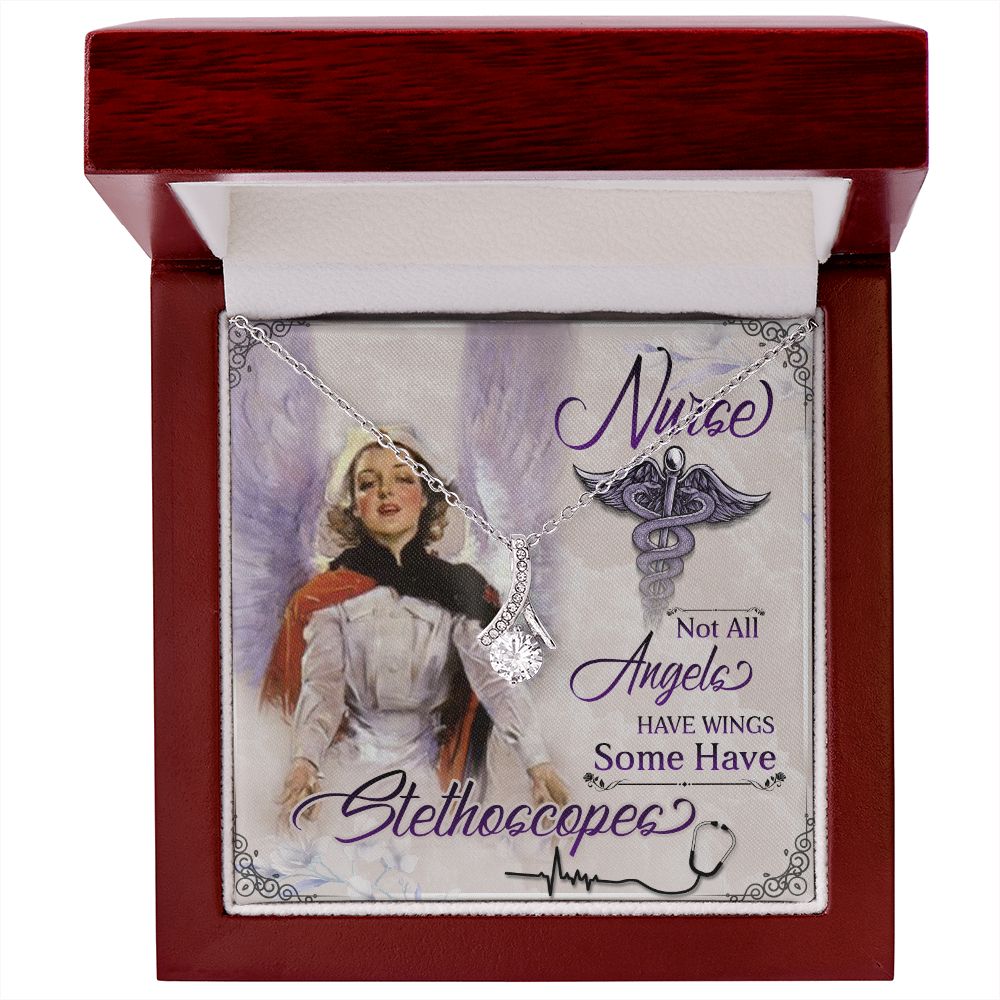 Not aAll Angels Have Wings Alluring Ribbon Necklace-Express Your Love Gifts