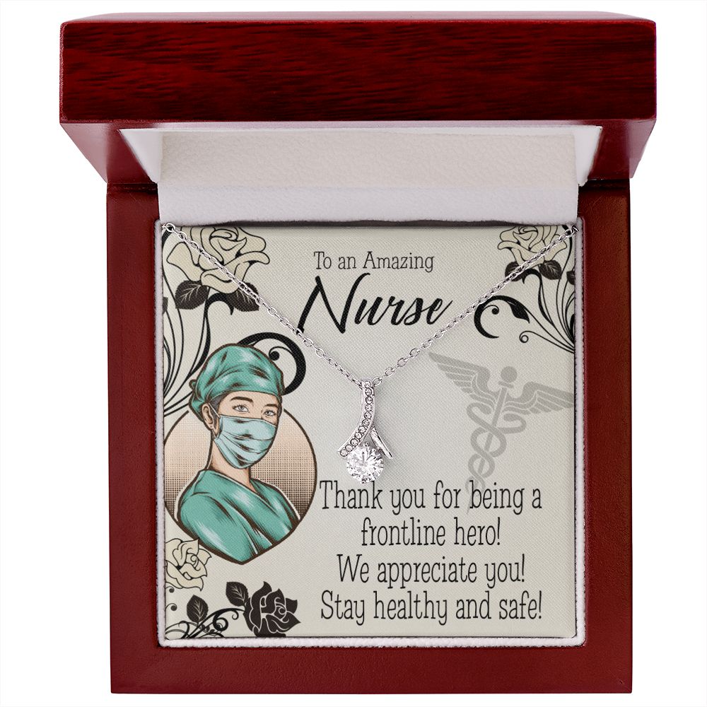 Thank You Frontlines Worker Alluring Ribbon Necklace-Express Your Love Gifts
