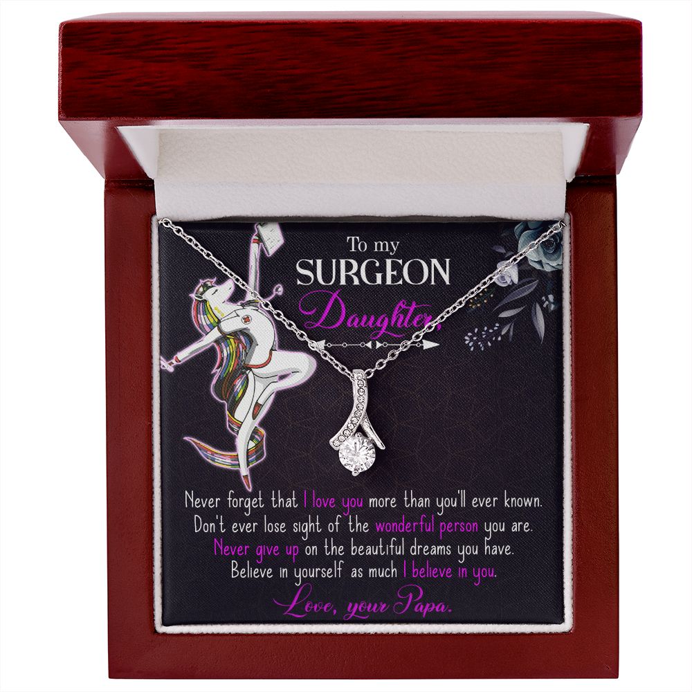 To my Surgeon Daughter Alluring Ribbon Necklace-Express Your Love Gifts