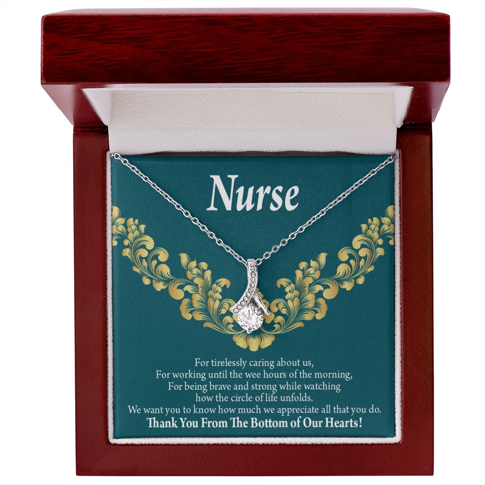 Thank You Medical Hero Alluring Ribbon Necklace-Express Your Love Gifts