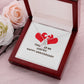 Together We Just Fit Alluring Ribbon Necklace-Express Your Love Gifts