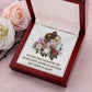 Mother and Daughter Never Apart Alluring Ribbon Necklace-Express Your Love Gifts