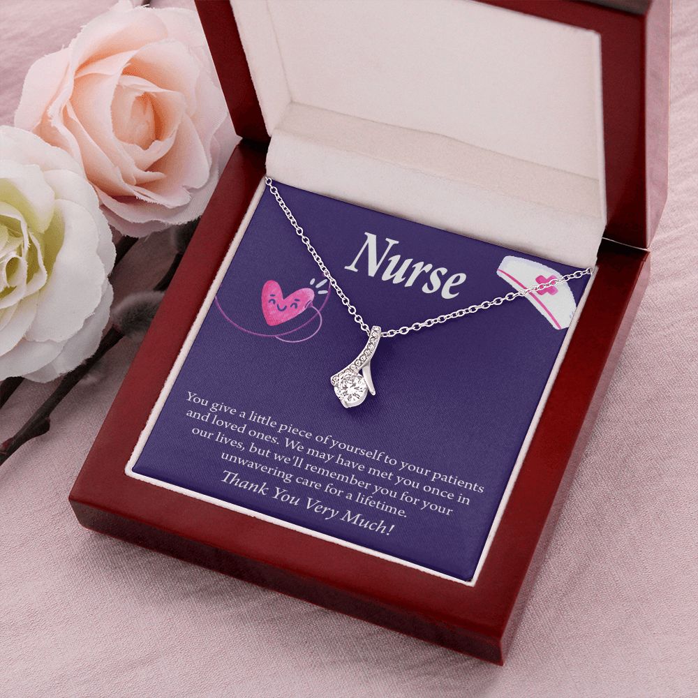 Remarkable Nurse Alluring Ribbon Necklace-Express Your Love Gifts