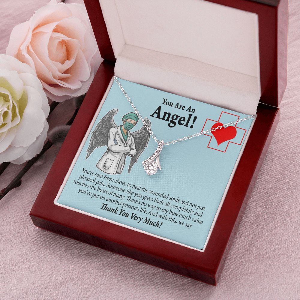 You Are an Angel Nurse Alluring Ribbon Necklace-Express Your Love Gifts