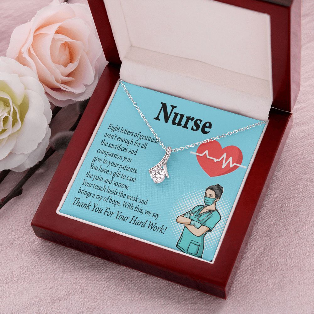 RN Nurse Gift Alluring Ribbon Necklace-Express Your Love Gifts