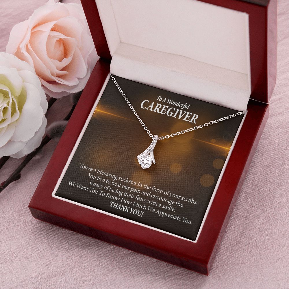 Rockstar Caregiver Alluring Ribbon Necklace-Express Your Love Gifts